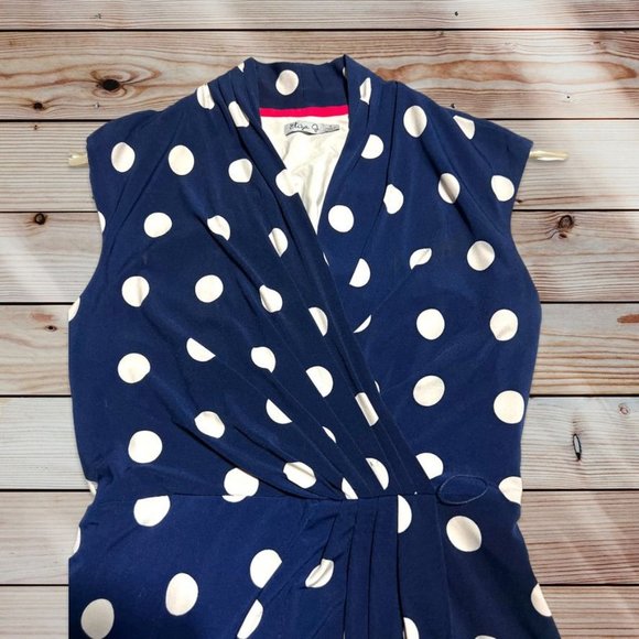 Eliza J Polka Dot Wrap Dress Size 4 - Picture 7 of 7